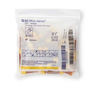 BD Microtainer® SST Capillary Blood Collection Tube Clot Activator / Separator Gel Additive 400 µL to 600 µL BD Microgard Closure Plastic Tube 365978 Box of 50