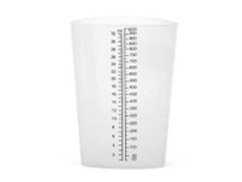 Graduated Container Triangular Polypropylene 1,000 mL (32 oz.) DYND80419 Case of 200