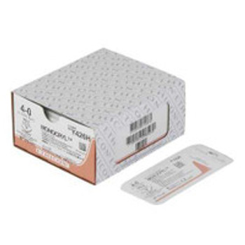 Absorbable Suture with Needle Monocryl Poliglecaprone PS-2 3/8 Circle Precision Reverse Cutting Needle Size 4 - 0 Monofilament Y426H Box of 36