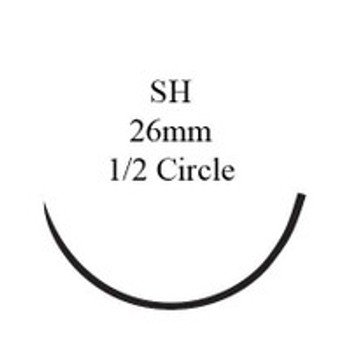 Absorbable Suture with Needle PDS II Polydioxanone SH 1/2 Circle Taper Point Needle Size 3 - 0 Monofilament Z416H Box of 36