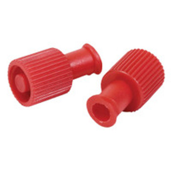 Dual Function Syringe Cap McKesson Red, Sterile MSR1500 Box of 100