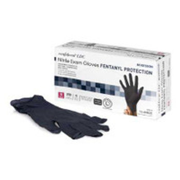 Exam Glove McKesson Confiderm® LDC Small NonSterile Nitrile Standard Cuff Length Fully Textured Black Chemo Tested / Fentanyl Tested 14-6N52C Case of 2500