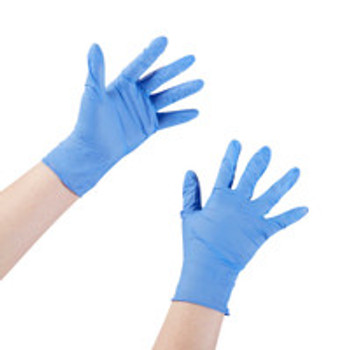 McKesson Confiderm 3.5C Exam Glovess with Textured Fingertips, Blue, Nitrile, Medium, 9.6", NonSterile, Box of 200
