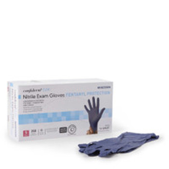 Exam Glove McKesson Confiderm® LDC Small NonSterile Nitrile Standard Cuff Length Fully Textured Blue Chemo Tested / Fentanyl Tested 14-6N42C Case of 2500