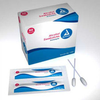 Impregnated Swabstick Dynarex® 70% Strength Isopropyl Alcohol Individual Packet NonSterile 1203 Pack of 1