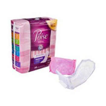 Bladder Control Pad Poise® 3-1/2 x 16 Inch Heavy Absorbency Sodium Polyacrylate Core Regular 33592 Pack of 33