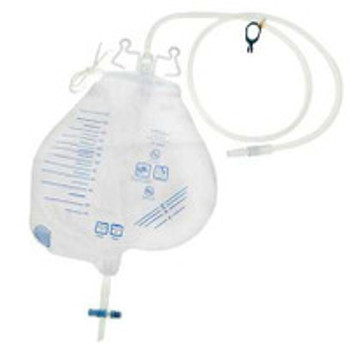 Urinary Drain Bag AMSure® Anti-Reflux Valve Sterile Fluid Path 2000 mL AS302 Pack of 1