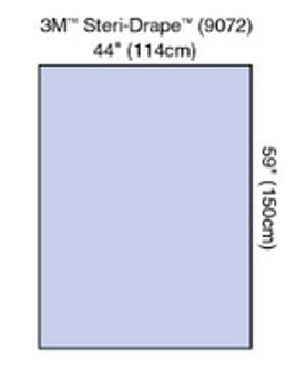 General Purpose Drape 3M Steri-Drape Drape Sheet / Back Table Cover 44 W x 59 L Inch Sterile 9072 Case of 80