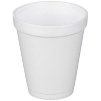 Drinking Cup Dart® 8 oz. White Styrofoam Disposable 8J8 Sleeve/1