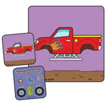 Make-A-Sticker 90 per Unit Monster Truck Make - A - Sticker , Assorted Sticker 2-1/2 Inch 2789 Roll of 1