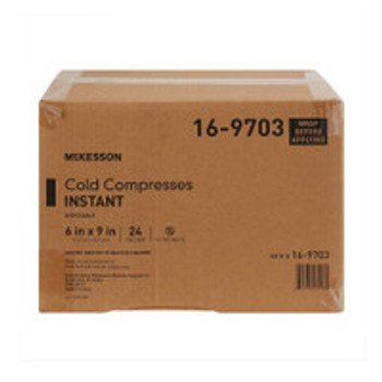 Instant Cold Pack McKesson General Purpose 6 x 9 Inch Plastic / Calcium Ammonium Nitrate / Water Disposable 16-9703 Pack of 1