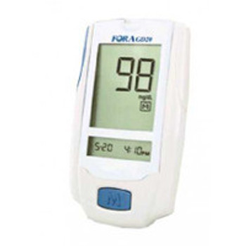 Blood Glucose Meter FORA® G 20 7 Second Results Stores up to 450 Results No Coding Required GD20FM01 Pack of 1