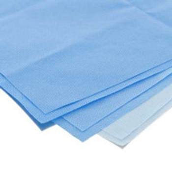 HALYARD* H100 Sterilization Wrap Light Blue 15 x 15 Inch Single Layer SMS Polypropylene Steam / EO Gas / Hydrogen Peroxide 37047 Bag of 100