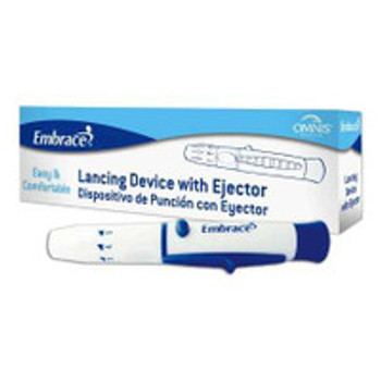 Lancing Device Embrace® Self Destructive Mechanism Push Button Activation Finger APX02AB0122 Box of 1