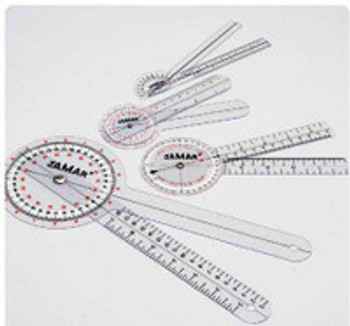 Goniometer EZ Read Jamar 0 - 180 Degree and 0 - 360 Degree in 1 Degree Increment 12-1/2 Inch 7541 Pack of 1
