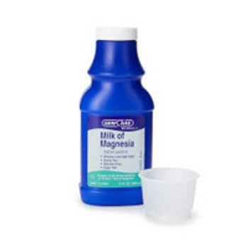 Laxative Milk of Magnesia Mint Flavor Liquid 12 oz. Magnesium Hydroxide QMOM-MNT-12-GCP Case of 12