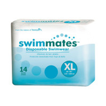 Unisex Adult Bowel Containment Swim Brief Swimmates Pull On with Tear Away Seams X-Large Disposable Moderate Absorbency 2847 Bag of 14