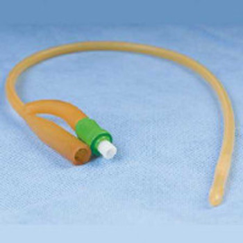 Foley Catheter AMSure® 2-Way Standard Tip 30 cc Balloon 30 Fr. Silicone Coated Latex AS42030 Box of 10