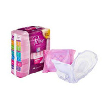 Bladder Control Pad Poise® 3 x 11 Inch Length Heavy Absorbency Sodium Polyacrylate Core Regular 19568 Case of 84