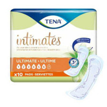 Bladder Control Pad TENA® Sensitive Care Ultimate 16 Inch Length Heavy Absorbency Dry-Fast Core One Size  54427 Bag of 10