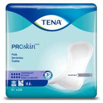 Bladder Control Pad TENA ProSkin Overnight 16 Inch Length Heavy Absorbency Dry-Fast Core One Size  47809 Case of 84