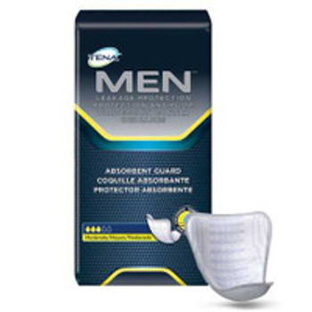 Bladder Control Pad TENA® Men Maximum 8 Inch Length Heavy Absorbency Dry-Fast Core One Size  50600 Case of 120
