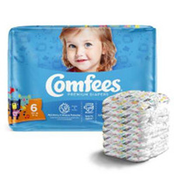 Unisex Baby Diaper Comfees® Size 6 Disposable Moderate Absorbency CMF-6 Case of 92