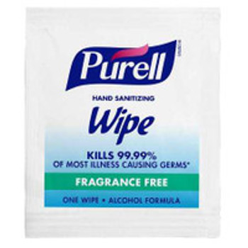 Hand Sanitizing Wipe Purell® 1,000 Count Ethyl Alcohol Wipe Individual Packet 9021-1M Case of 1000