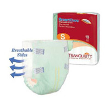 Unisex Adult Incontinence Brief Tranquility SmartCore Small Disposable Heavy Absorbency 2311 Case of 100