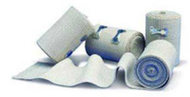 Compression Bandage 4 Inch x 5 Yard Standard Compression Single Hook and Loop / Clip Detached Closure Tan NonSterile 1037043 Case of 50