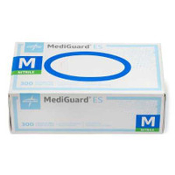 Exam Glove MediGuard® ES Medium NonSterile Nitrile Standard Cuff Length Textured Fingertips Blue Not Rated MG3002 Case of 3000