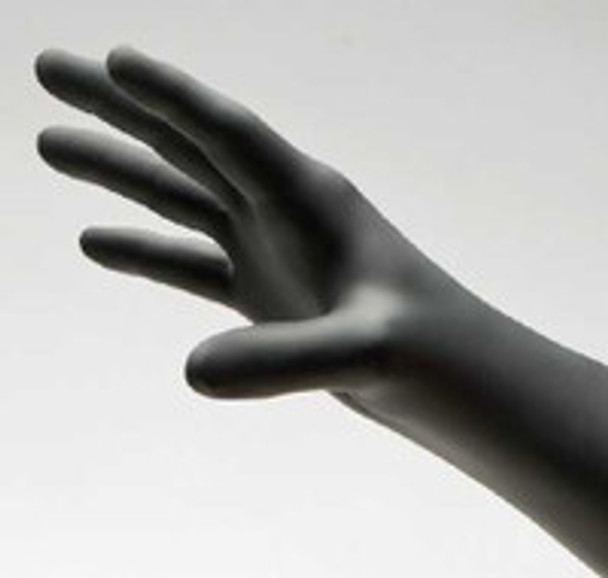 Exam Glove NitriDerm® Ultra Black X-Small NonSterile Nitrile Standard Cuff Length Textured Fingertips Black Chemo Tested / Fentanyl Tested 187050 Box of 100