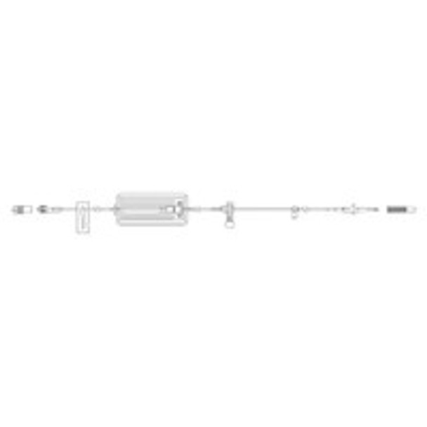 IV Pump Set Curlin® Pump Without Ports 15 Drops / mL Drip Rate 1.2 Micron Filter 99 Inch Tubing Solution 340-4128 Case of 20
