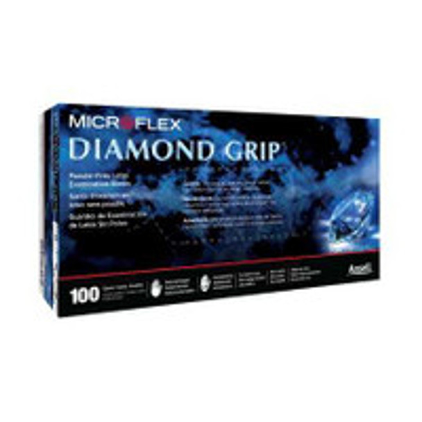 Exam Glove Diamond Grip Small NonSterile Latex Standard Cuff Length Textured Fingertips White Not Rated MF-300-S Box of 100