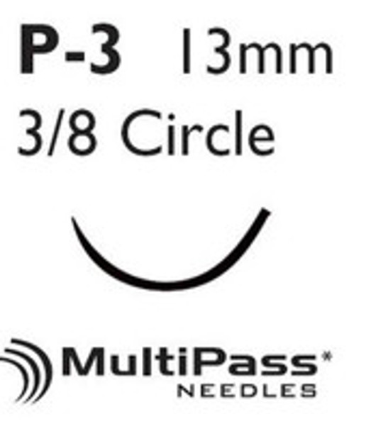 Prolene Nonabsorbable Suture with Needle, Precision Reverse Cutting Needle, 13 mm, 4-0 Monofilament  8699G, Box of  12