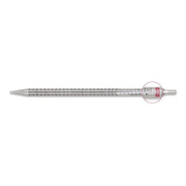 McKesson Serological Pipette 25 mL 0.2 mL Graduation Increments / 10 mL Negative Graduations Sterile 177-1781 Case of 200
