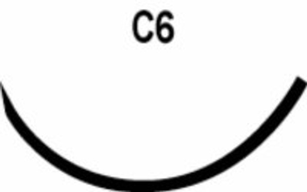 Absorbable Suture with Needle LOOK® Plain Gut C-6 3/8 Circle Reverse Cutting Needle Size 3 - 0 592B Box of 12