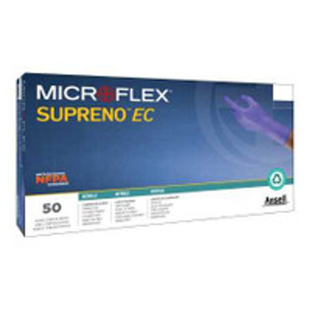Exam Glove Supreno® EC Large NonSterile Nitrile Extended Cuff Length Textured Fingertips Blue Chemo Tested / Fentanyl Tested SEC-375-L Case of 500