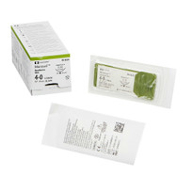 Nonabsorbable Suture with Needle Monosof~Dermalon Nylon C-13 3/8 Circle Reverse Cutting Needle Size 4 - 0 Monofilament SN-662G Box of 12