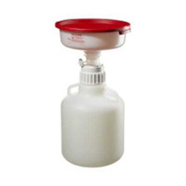 Safety Waste Funnel System Nalgene HDPE / Polypropylene 10 Liter Capacity 6379-0010 Case of 1