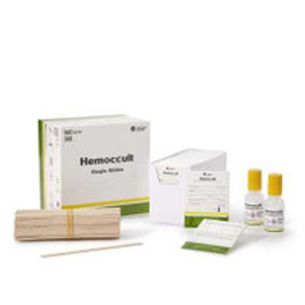 Cancer Screening Test Kit Hemoccult® Single Slides Fecal Occult Blood Test (FOBT) 100 Tests CLIA Waived 60151A Box of 100