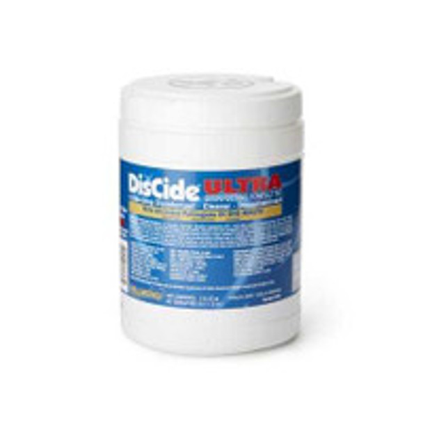 DisCide® Ultra Surface Disinfectant Cleaner Premoistened Quaternary Based Manual Pull Wipe 60 Count Canister Herbal Scent NonSterile 10DIS Container/60