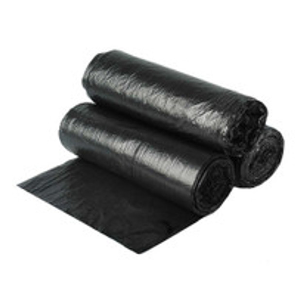 Trash Bag Colonial Bag 15 gal. Black HDPE 8 Mic. 24 x 33 Inch X-Seal Bottom Coreless Roll HCR33MB Case of 20
