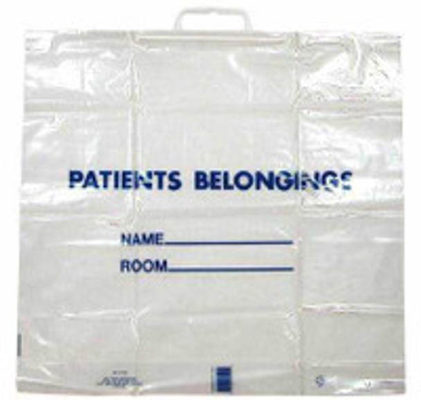 Patient Belongings Bag 18-1/2 x 20 Inch Polyethylene Snap Closure Clear PB01C Case of 250