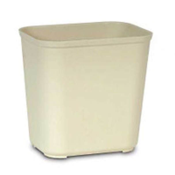 Fire-Resistant Trash Can 28 Quart Beige Thermoset Polyester Open Top FG254300BEIG Pack of 1