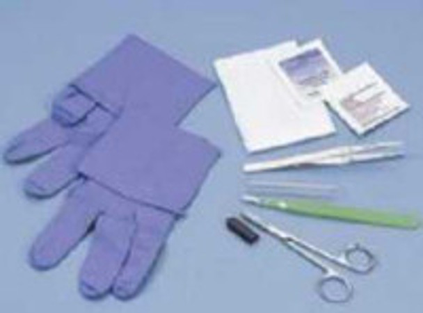 Sharp Debridement Tray One Tray, One Pair Nitrile Gloves, One Alcohol Prep Pad, One PVP Prep Pad, One 4 x 4 Inch Gauze Sponge, One Iris Scissors, One Scalpel, #15 blade, One Metal Insert Forceps 744 Pack of 1