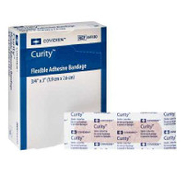 Adhesive Strip Curity 3/4 x 3 Inch Fabric Rectangle Tan Sterile 44100 Case of 1200