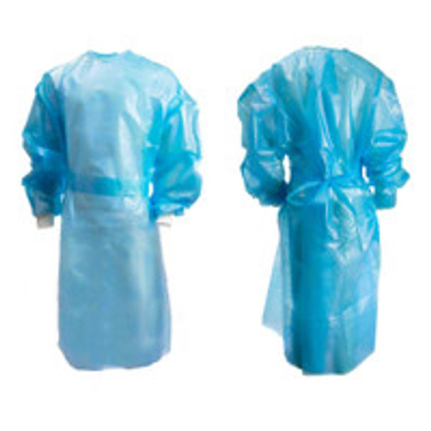 Chemotherapy Procedure Gown McKesson 2X-Large Blue NonSterile AAMI Level 2 / ASTM D6978 Disposable 16-55KV2X Bag of 10