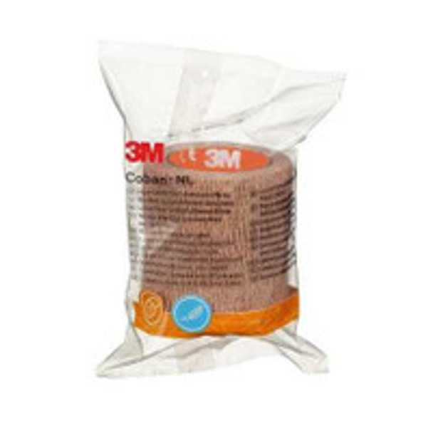 Cohesive Bandage 3M Coban NL 2 Inch x 2 Yard Self-Adherent Closure Tan NonSterile Standard Compression 2082-1X Case of 36