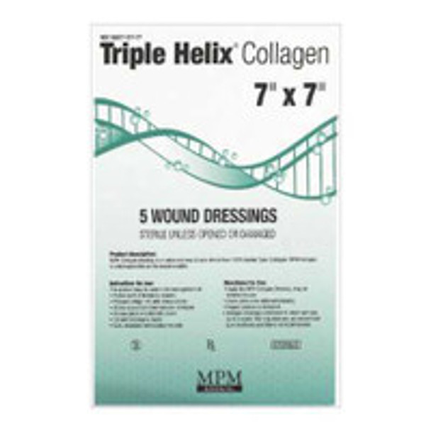 Collagen Dressing Triple Helix® 7 x 7 Inch Square Sterile MP00377 Case of 50